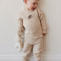 Ethan Pant - Oatmeal Marle Childrens Pant from Jamie Kay USA