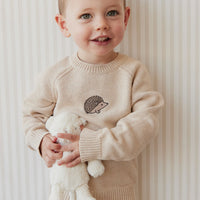 Ethan Jumper - Oatmeal Marle Hedgehog Childrens Jumper from Jamie Kay USA