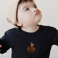 Pima Cotton Arnold Long Sleeve Top - Constellation Fox Childrens Top from Jamie Kay USA