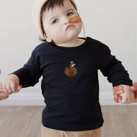 Pima Cotton Arnold Long Sleeve Top - Constellation Fox Childrens Top from Jamie Kay USA