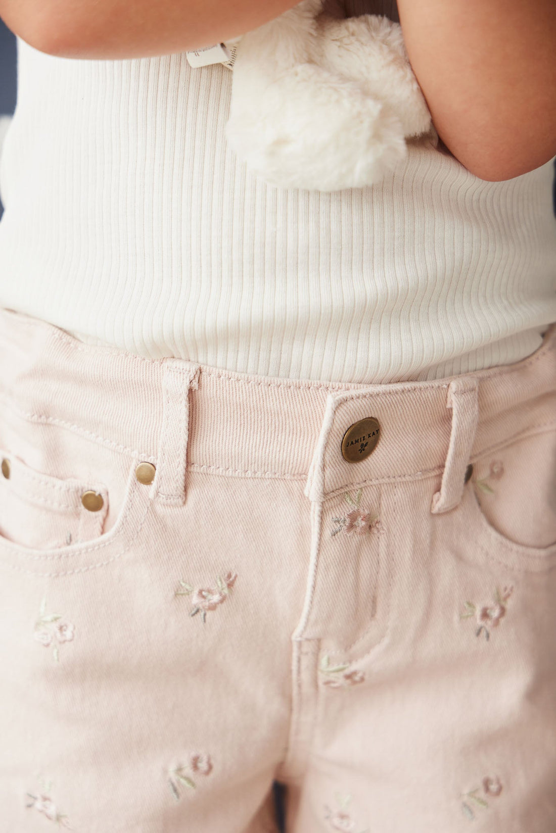 Lola Shortie - Goldie Embroidery Childrens Short from Jamie Kay USA