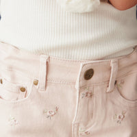 Lola Shortie - Goldie Embroidery Childrens Short from Jamie Kay USA