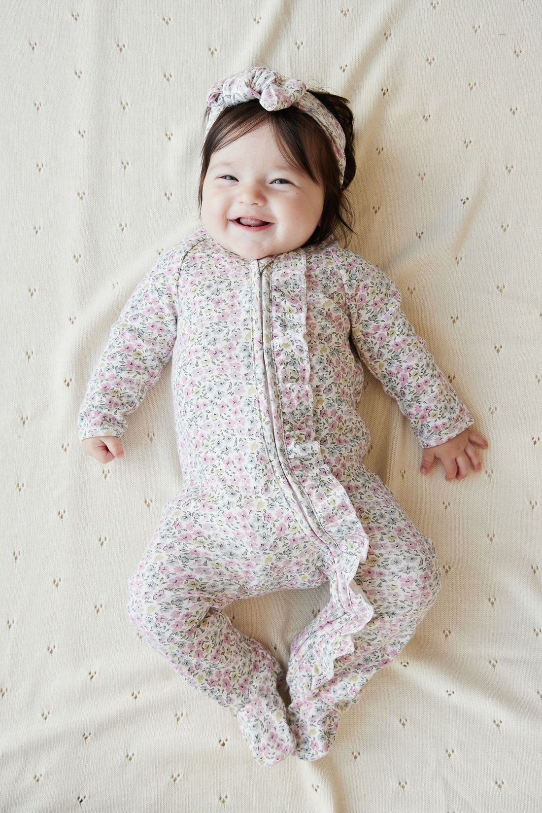 Organic Cotton Melanie Onepiece - Fifi Mini Slightly Pink Childrens Onepiece from Jamie Kay USA