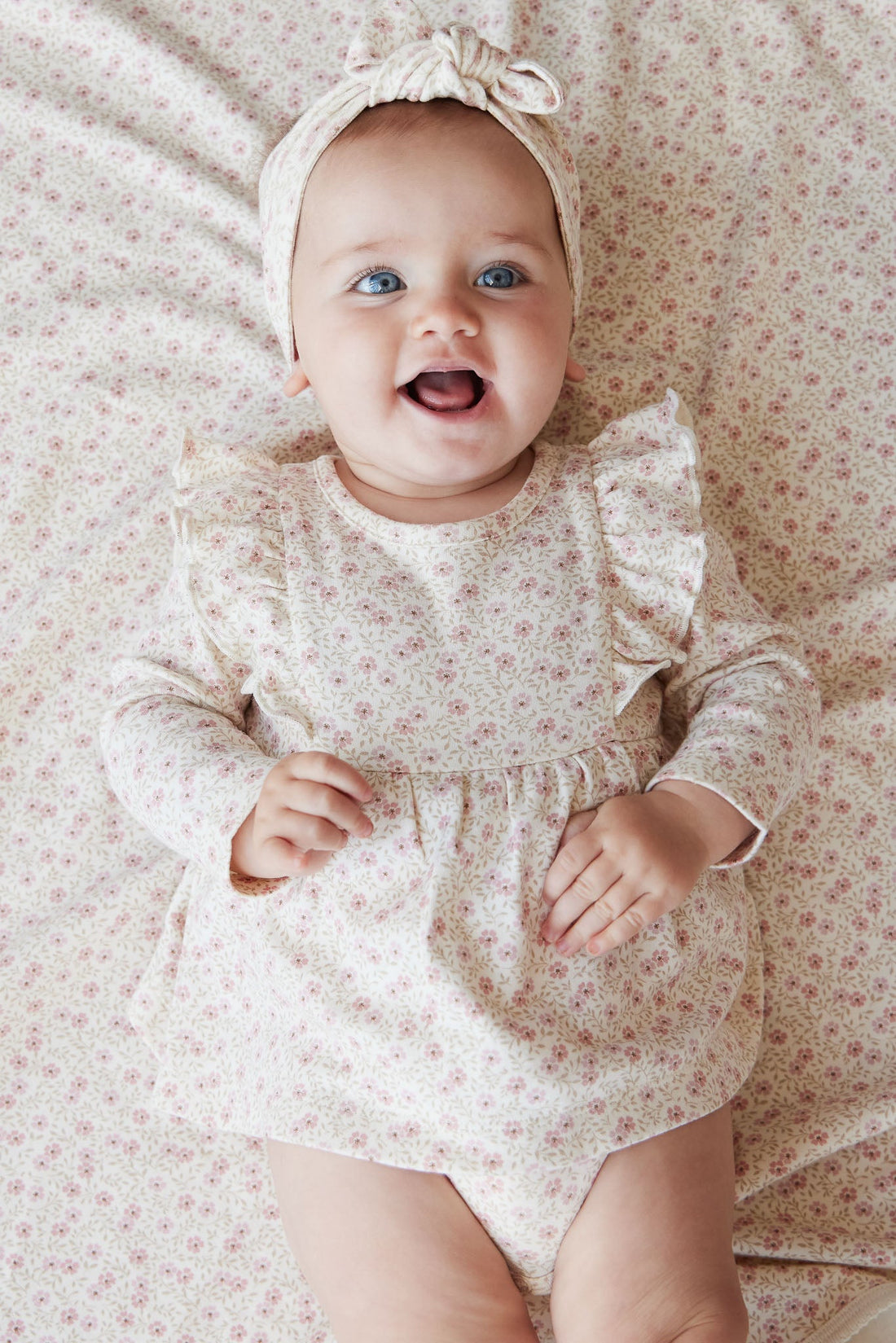 Organic Cotton Vivienne Playsuit - Emmy Egret Childrens Playsuit from Jamie Kay USA