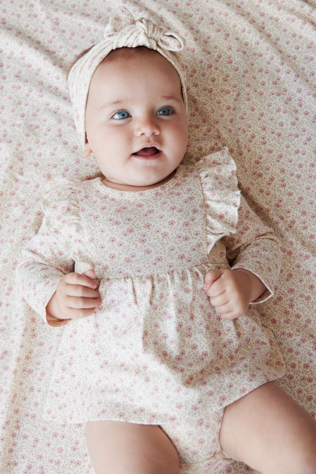 Organic Cotton Vivienne Playsuit - Emmy Egret Childrens Playsuit from Jamie Kay USA