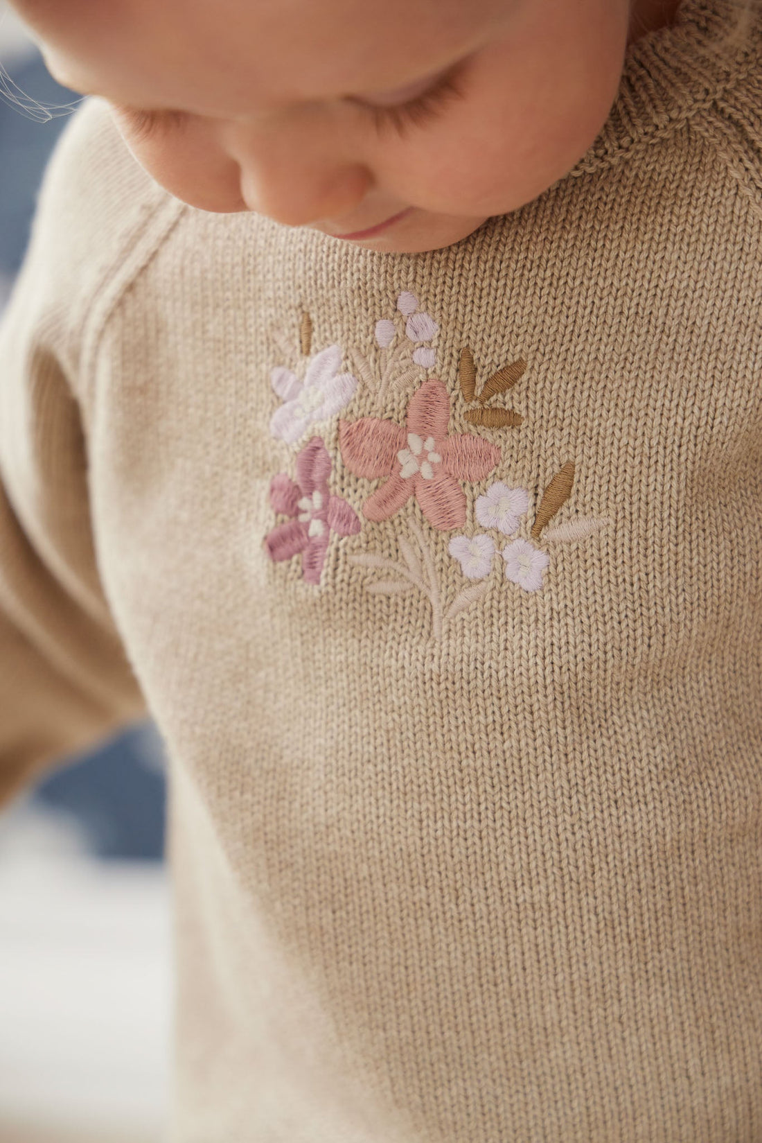 Audrey Jumper - Biscuit Marle Childrens Jumper from Jamie Kay USA