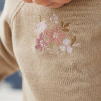 Audrey Jumper - Biscuit Marle Childrens Jumper from Jamie Kay USA