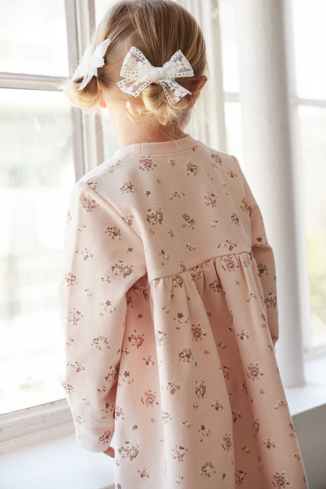 Organic Cotton Charlotte Dress - Petite Fleur Soft Peony Childrens Dress from Jamie Kay USA