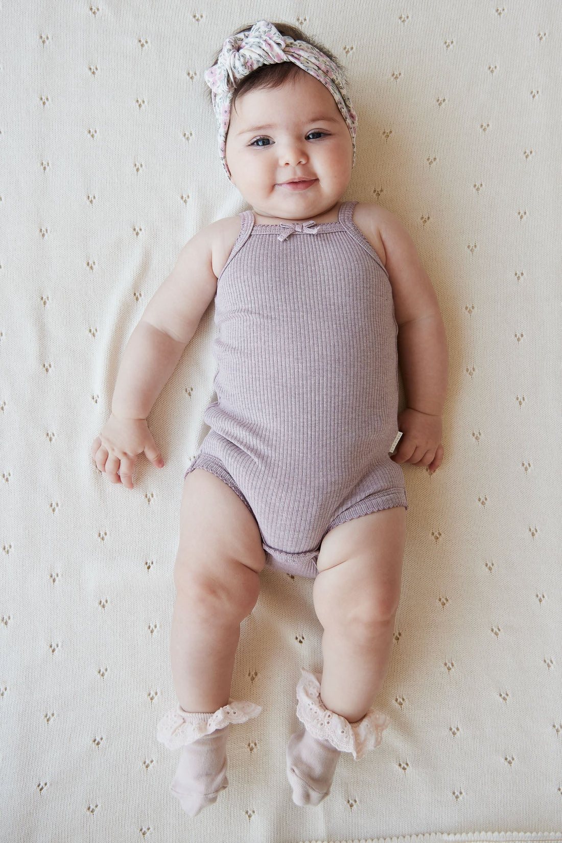 Organic Cotton Modal Singlet Bodysuit - Tulip Marle Childrens Bodysuit from Jamie Kay USA