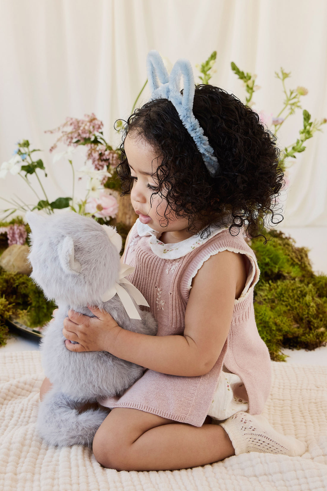 Snuggle Bunnies - Moon the Kitty - Soft Grey Childrens Toys from Jamie Kay USA
