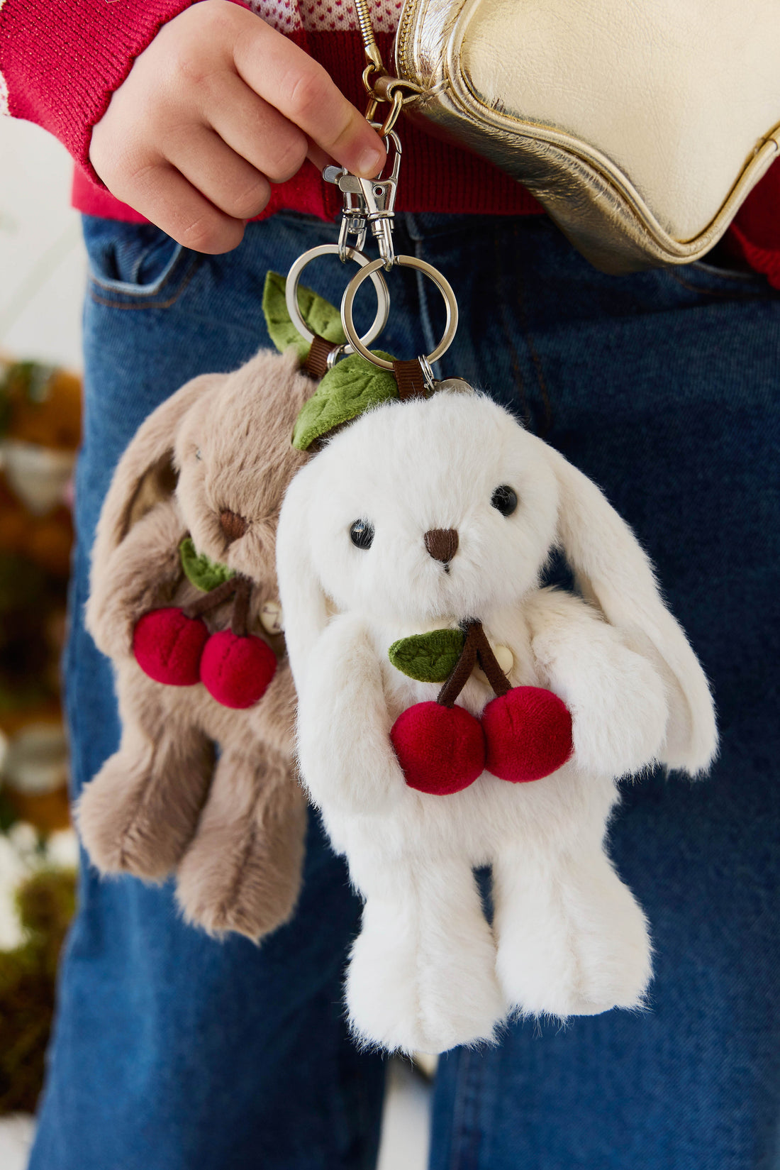 Snuggle Bunnies - Cherry Penelope Keyring - Marshmallow Childrens Toys from Jamie Kay USA