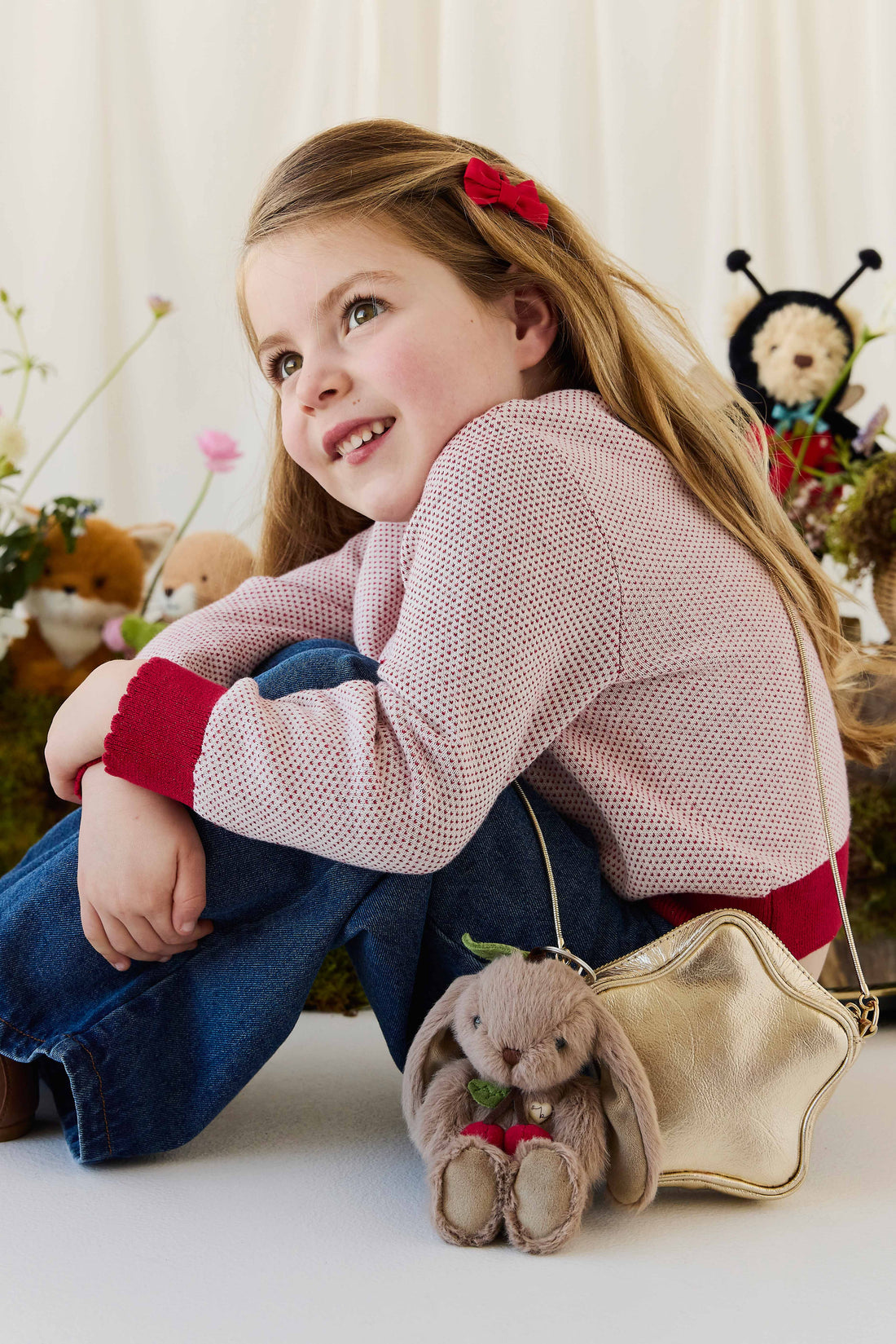 Snuggle Bunnies - Cherry Penelope Keyring - Walnut Childrens Toys from Jamie Kay USA