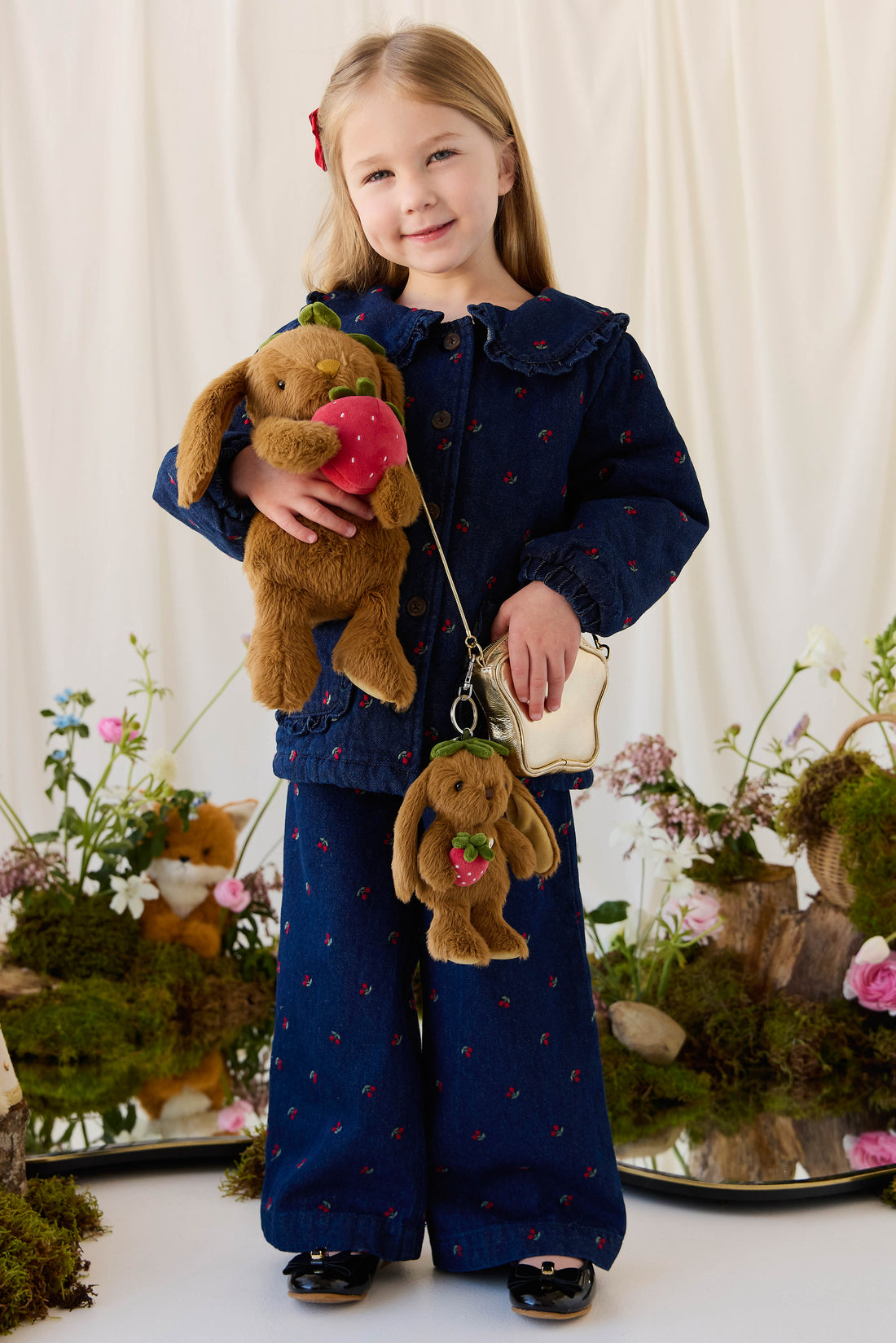 Snuggle Bunnies - Strawberry Penelope Keyring - Oak Childrens Toys from Jamie Kay USA