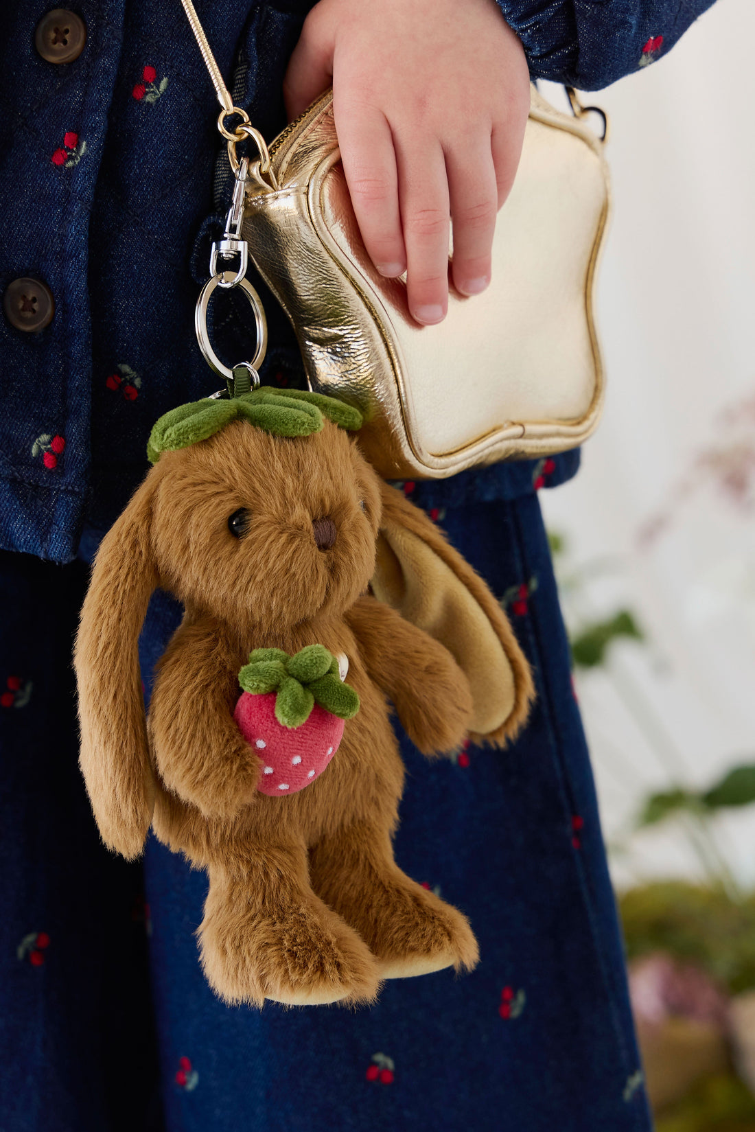 Snuggle Bunnies - Strawberry Penelope Keyring - Oak Childrens Toys from Jamie Kay USA