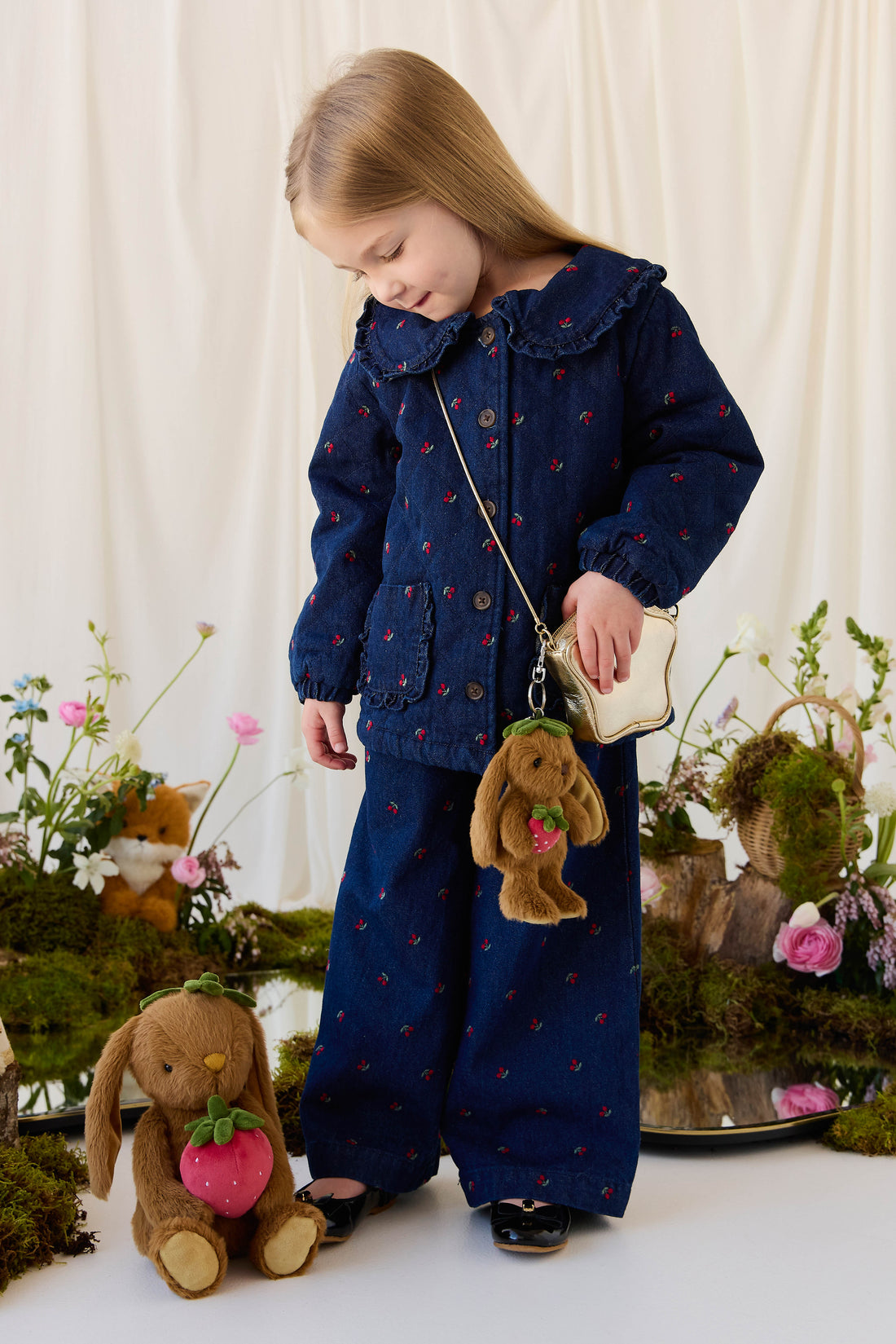 Snuggle Bunnies - Strawberry Penelope Keyring - Oak Childrens Toys from Jamie Kay USA