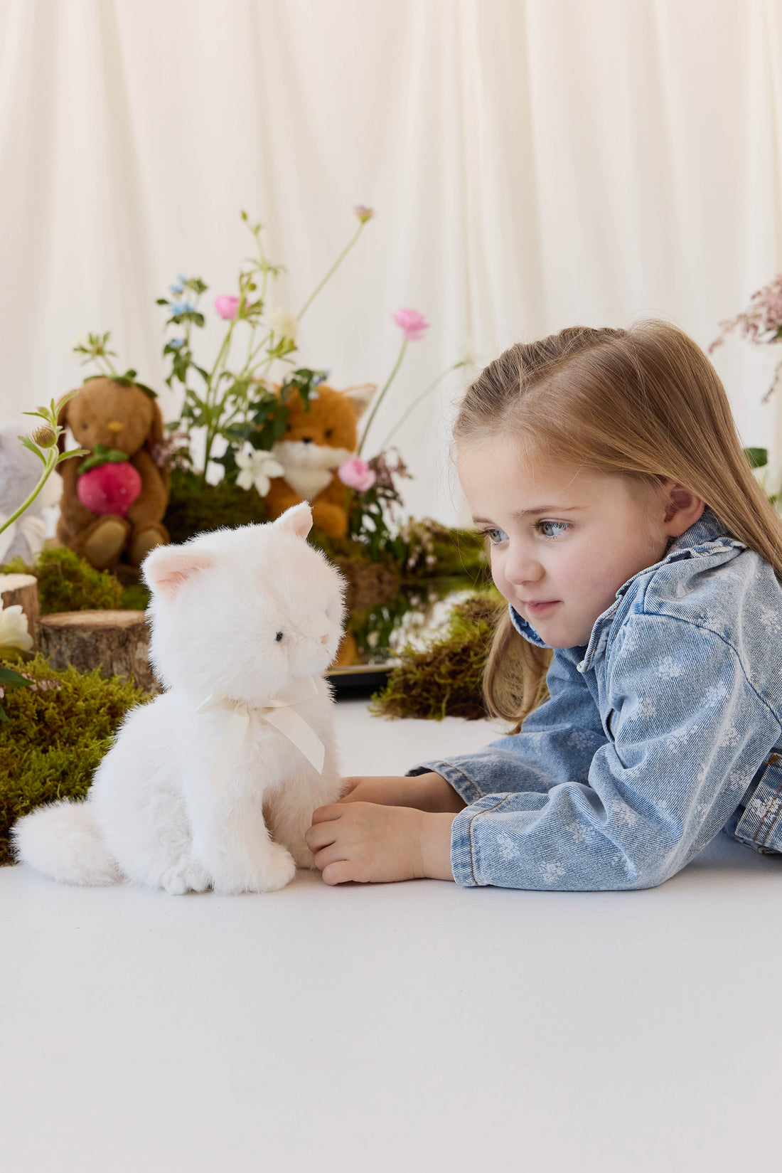 Snuggle Bunnies - Moon the Kitty - Snow Childrens Toys from Jamie Kay USA