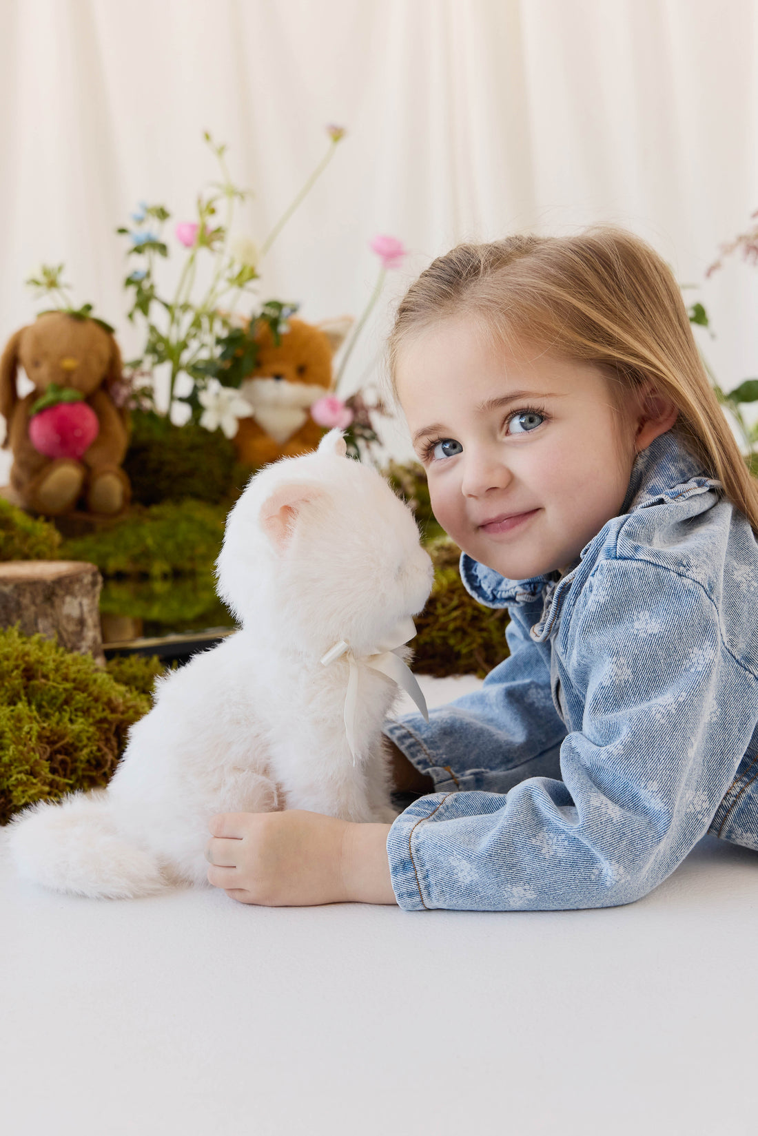 Snuggle Bunnies - Moon the Kitty - Snow Childrens Toys from Jamie Kay USA