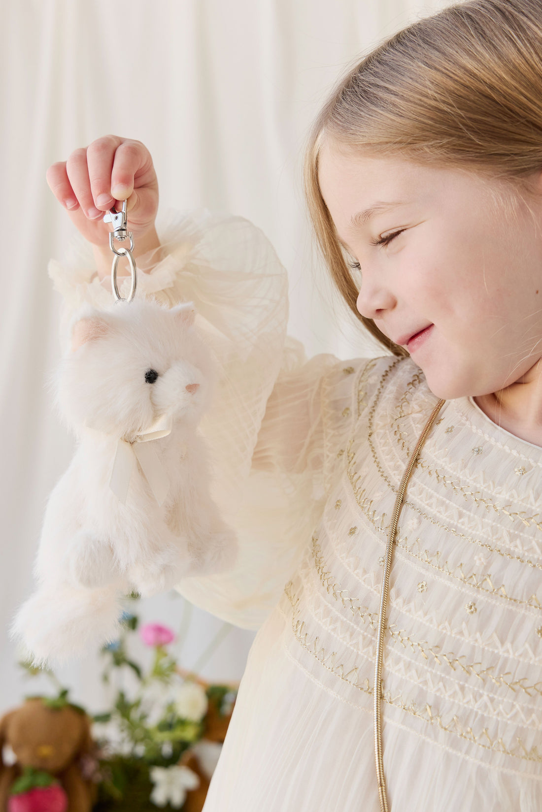 Snuggle Bunnies - Moon Keyring - Snow Childrens Toy from Jamie Kay USA