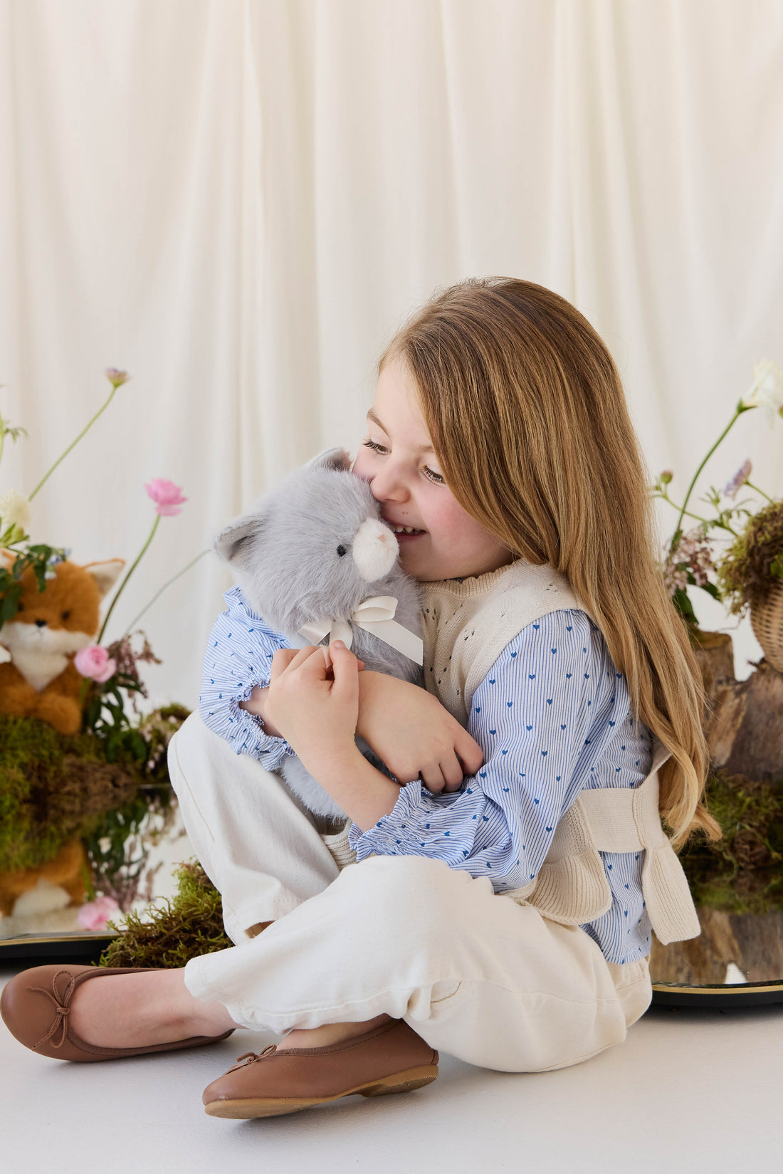 Snuggle Bunnies - Moon the Kitty - Soft Grey Childrens Toys from Jamie Kay USA