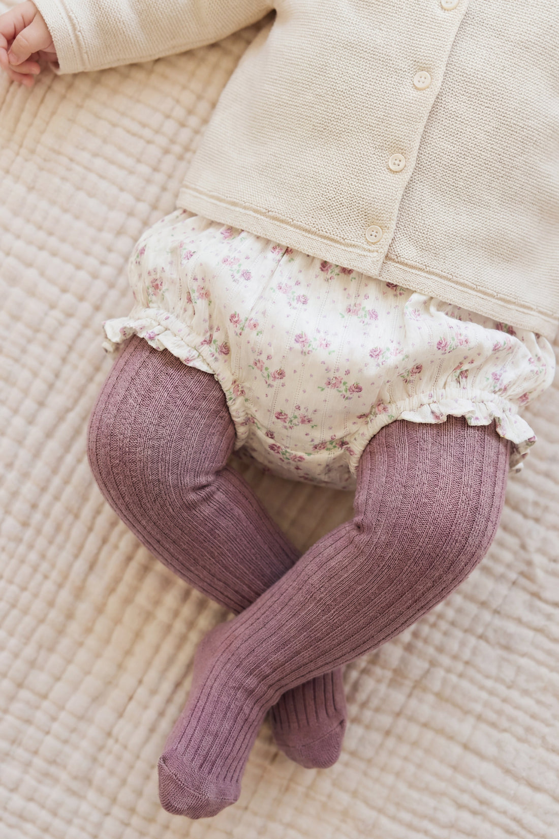 Organic Cotton Frill Bloomer - Molly Lilac Childrens Bloomer from Jamie Kay USA