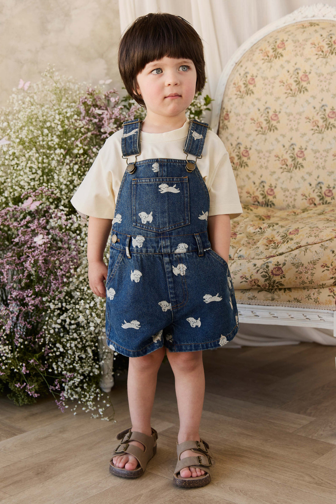 Fenix Short Overall - Finnegan Denim Childrens Overall from Jamie Kay USA