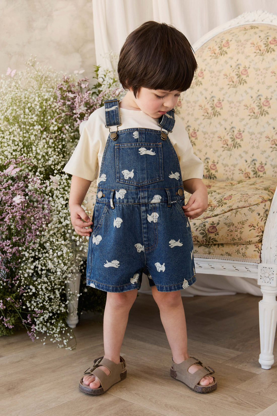 Fenix Short Overall - Finnegan Denim Childrens Overall from Jamie Kay USA