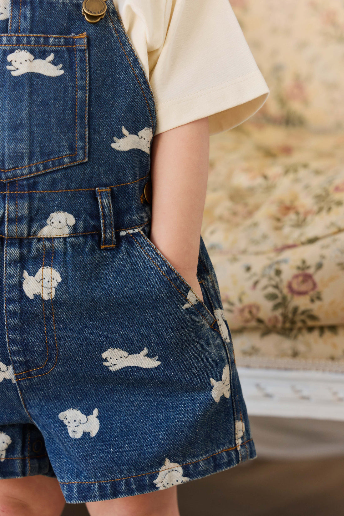 Fenix Short Overall - Finnegan Denim Childrens Overall from Jamie Kay USA
