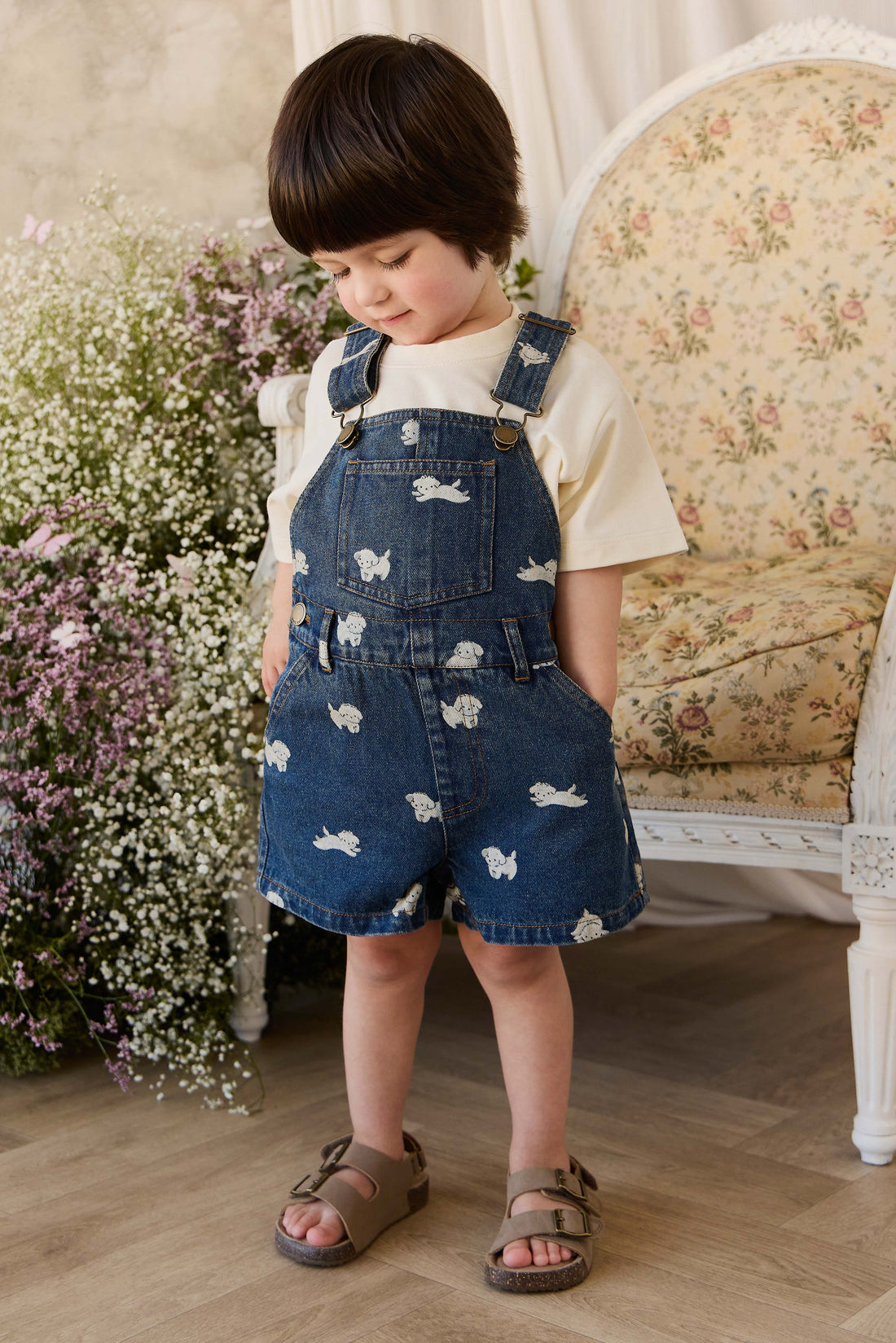 Fenix Short Overall - Finnegan Denim Childrens Overall from Jamie Kay USA