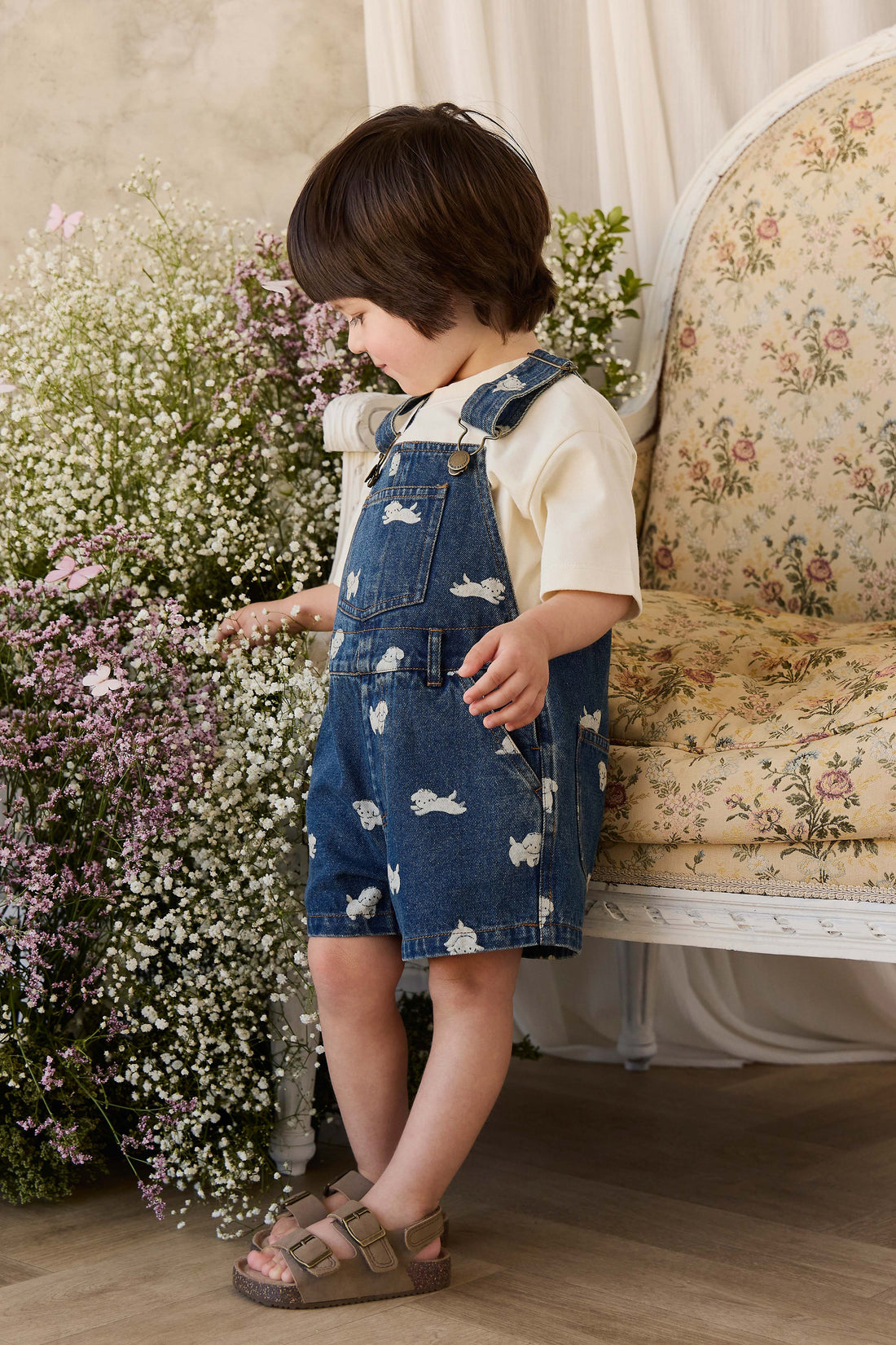 Fenix Short Overall - Finnegan Denim Childrens Overall from Jamie Kay USA