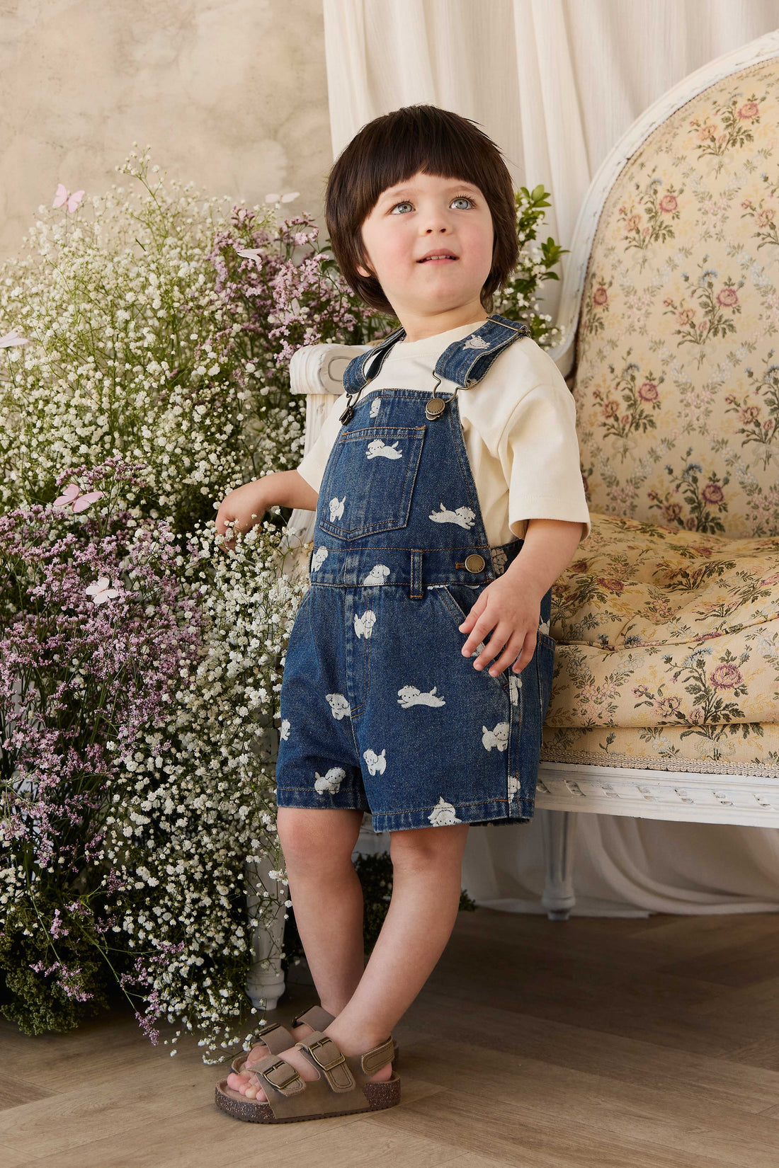 Fenix Short Overall - Finnegan Denim Childrens Overall from Jamie Kay USA