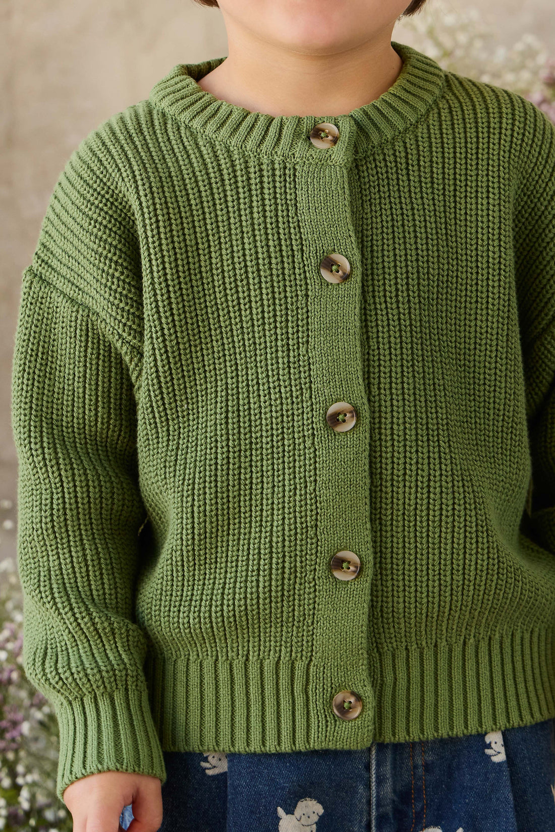 Johan Knitted Cardigan - Matcha Childrens Cardigan from Jamie Kay USA
