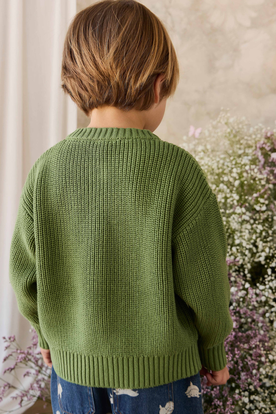 Johan Knitted Cardigan - Matcha Childrens Cardigan from Jamie Kay USA
