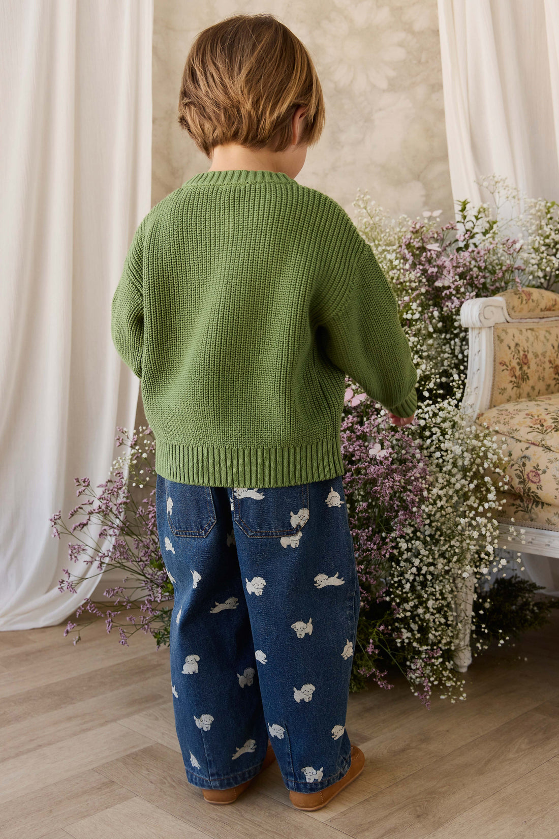 Johan Knitted Cardigan - Matcha Childrens Cardigan from Jamie Kay USA