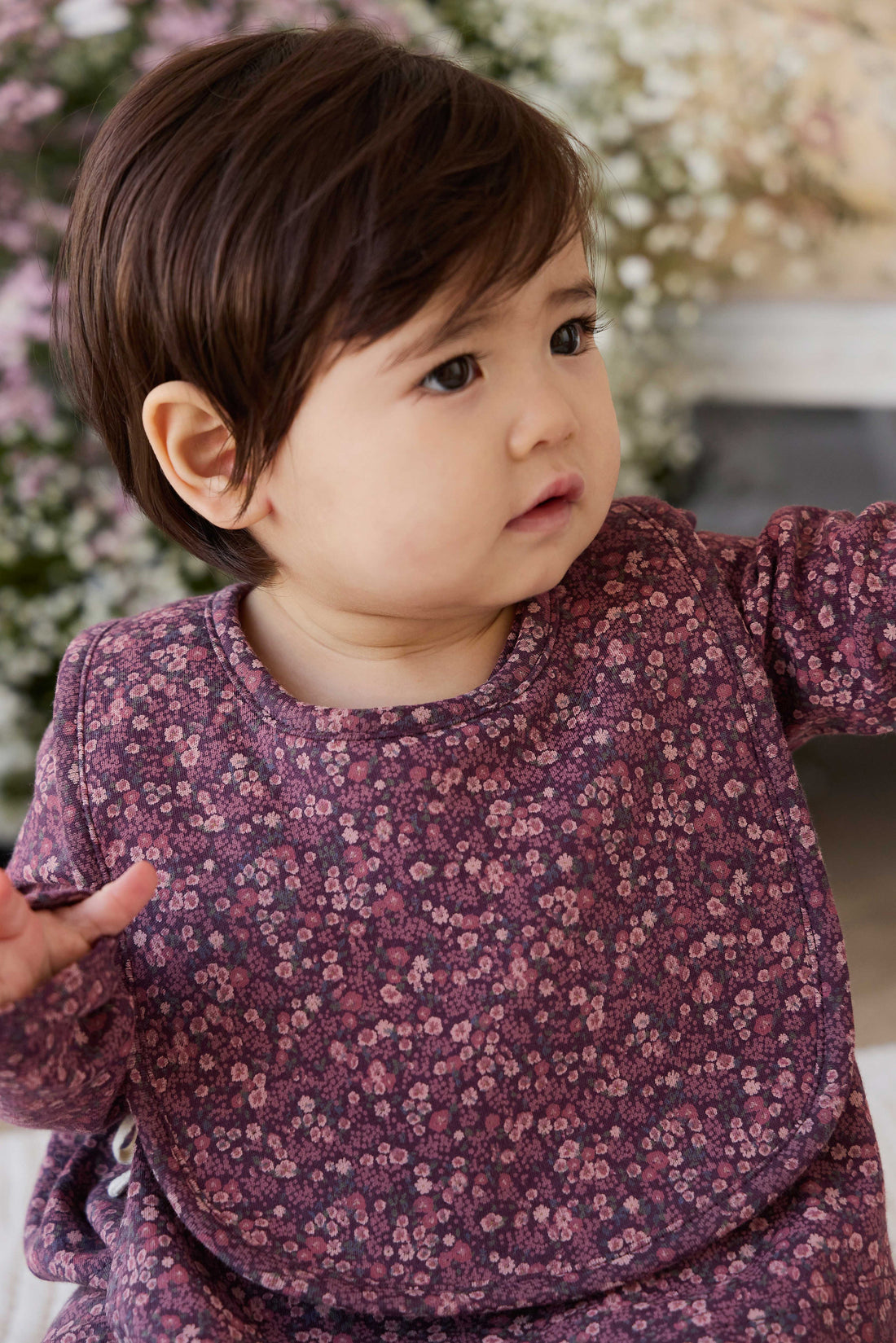 Organic Cotton Bib - Fig Floral Childrens Bib from Jamie Kay USA
