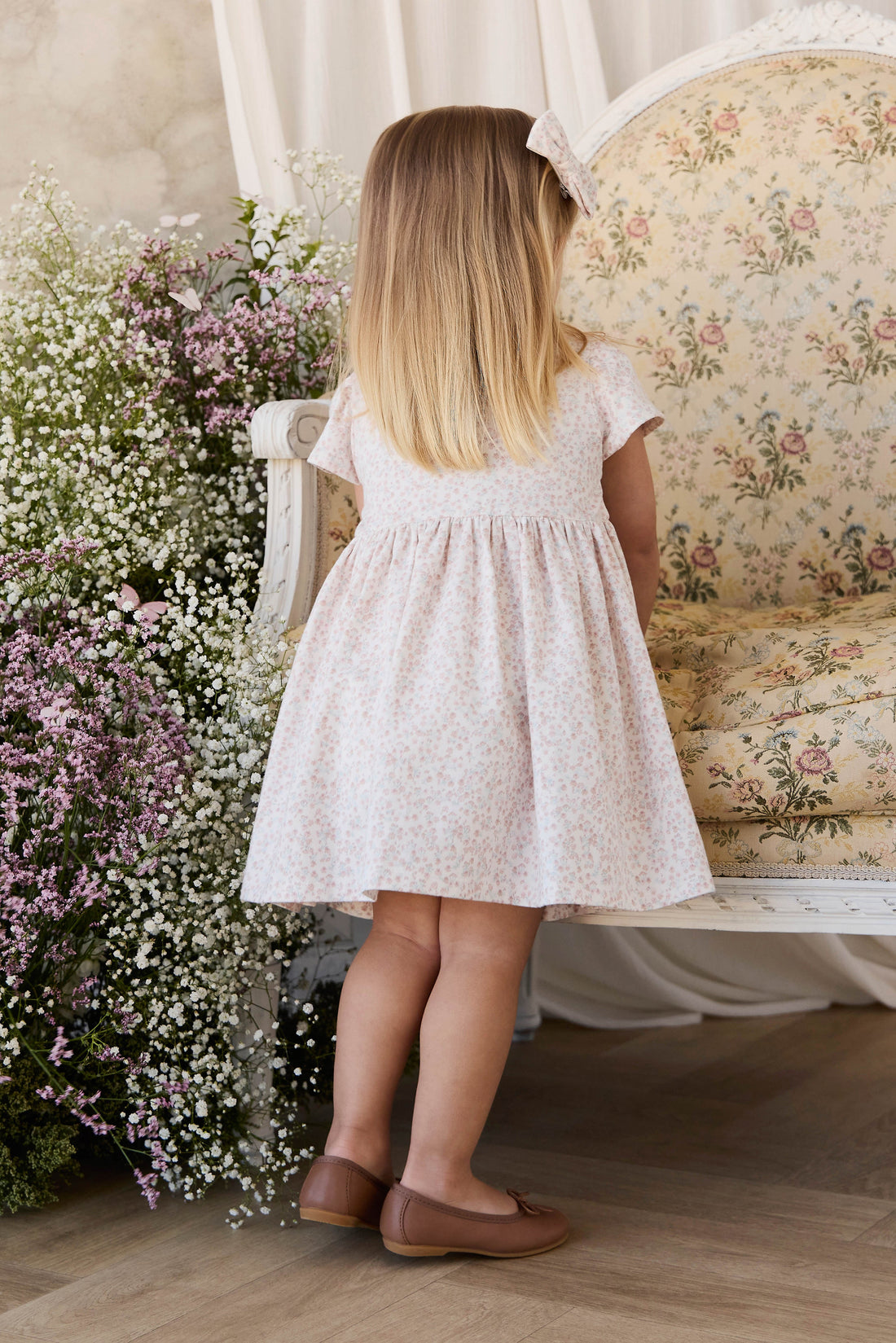 Organic Cotton Dahlia Dress - Posy Milk Childrens Dress from Jamie Kay USA