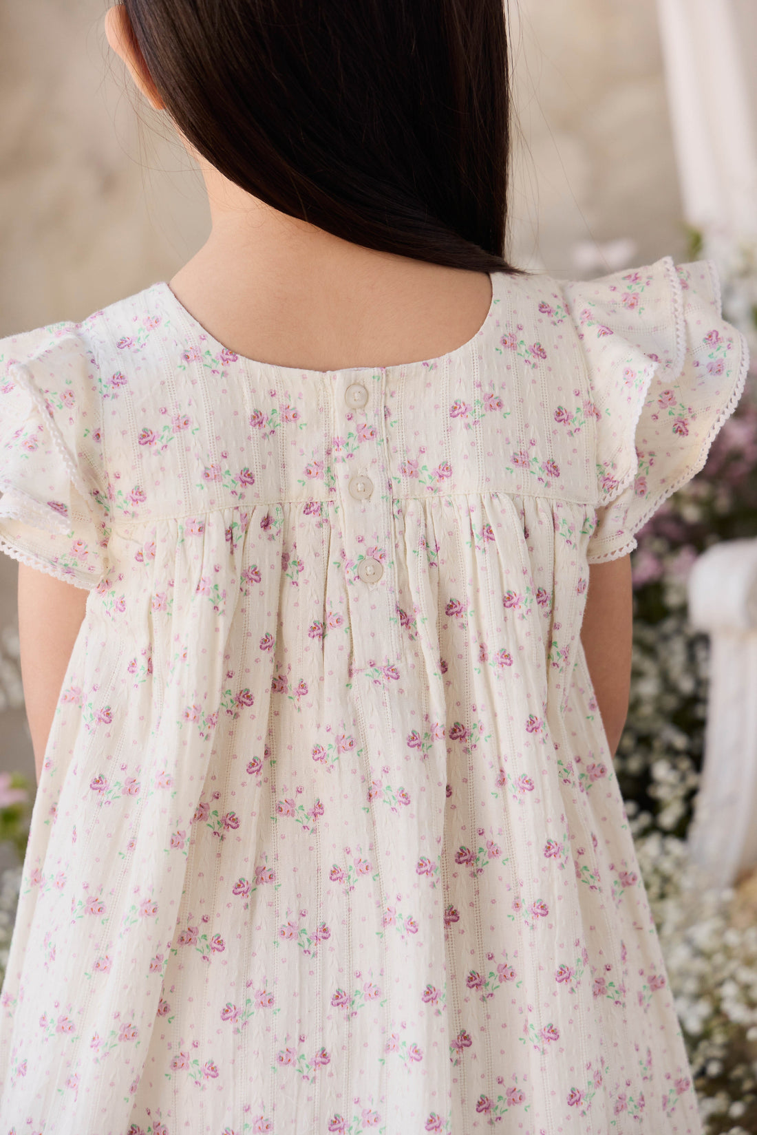 Organic Cotton Caroline Dress - Molly Lilac Childrens Dress from Jamie Kay USA