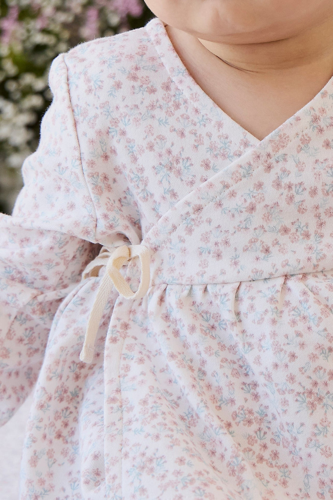 Organic Cotton Clemence Wrap Top - Posy Milk Childrens Top from Jamie Kay USA