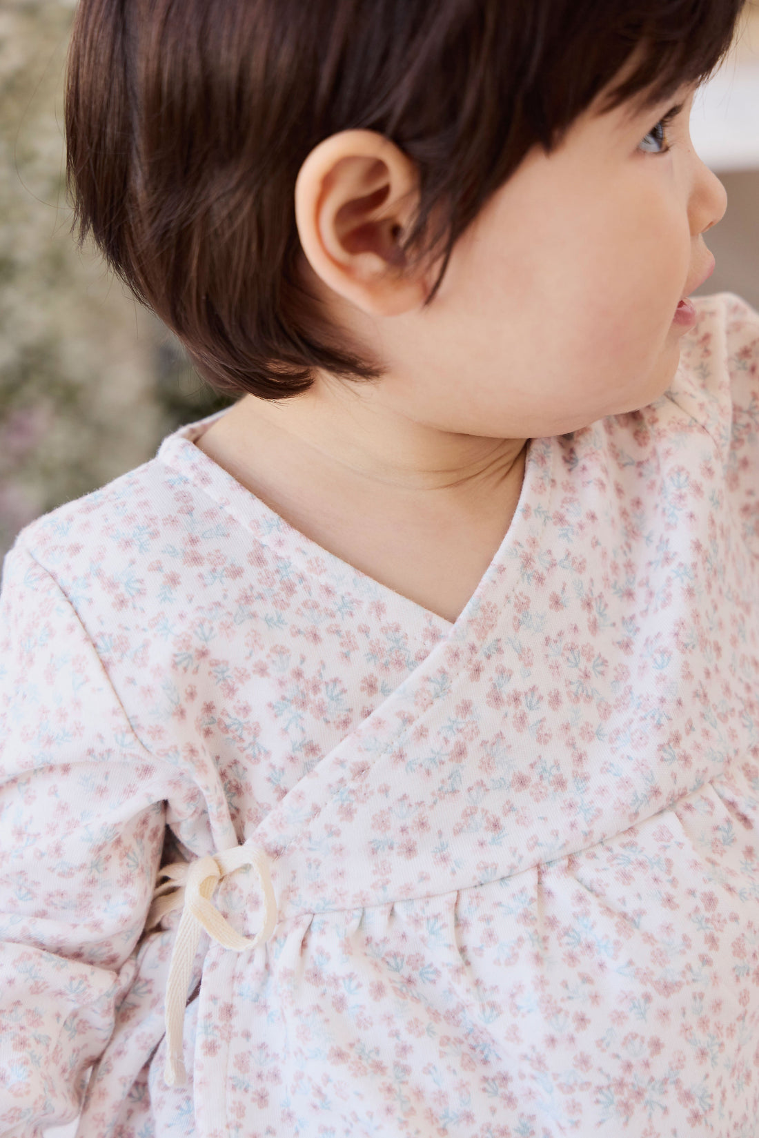 Organic Cotton Clemence Wrap Top - Posy Milk Childrens Top from Jamie Kay USA