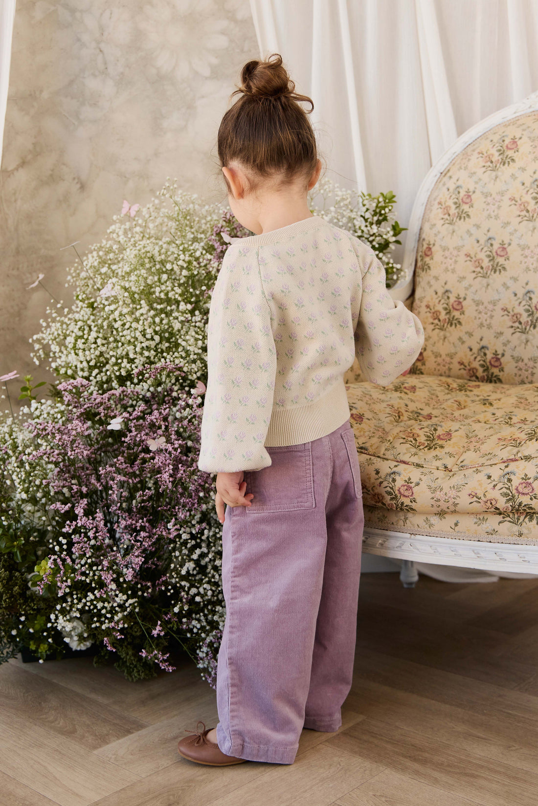 Evie Knitted Cardigan - Vanilla Evie Childrens Cardigan from Jamie Kay USA