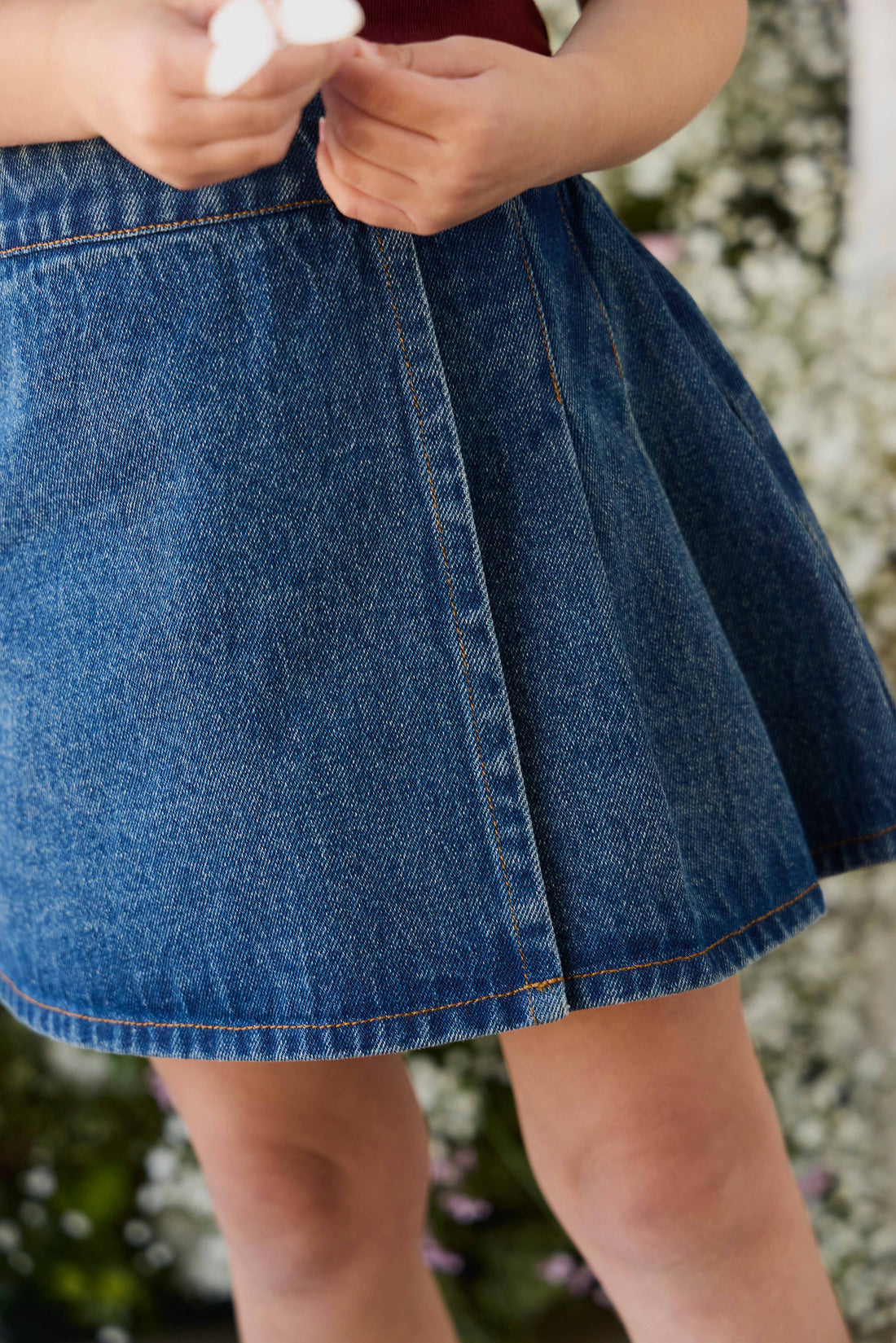 Beatrice Skirt - Classic Denim Childrens Skirt from Jamie Kay USA