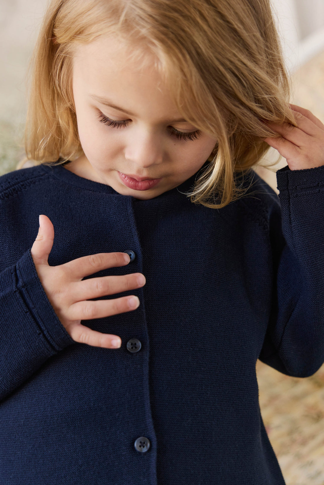 Delaney Knitted Cardigan - Starry Night Childrens Cardigan from Jamie Kay USA