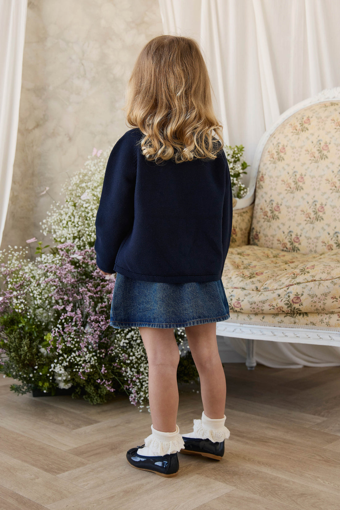 Delaney Knitted Cardigan - Starry Night Childrens Cardigan from Jamie Kay USA