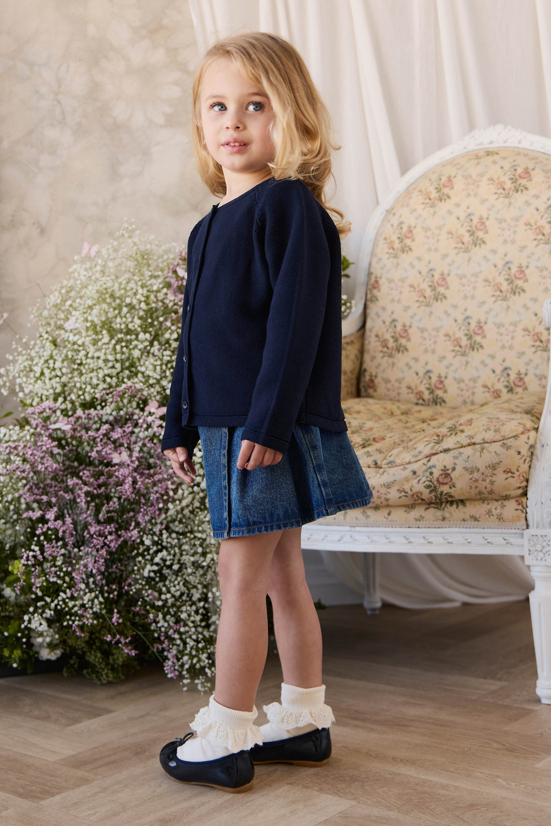 Delaney Knitted Cardigan - Starry Night Childrens Cardigan from Jamie Kay USA