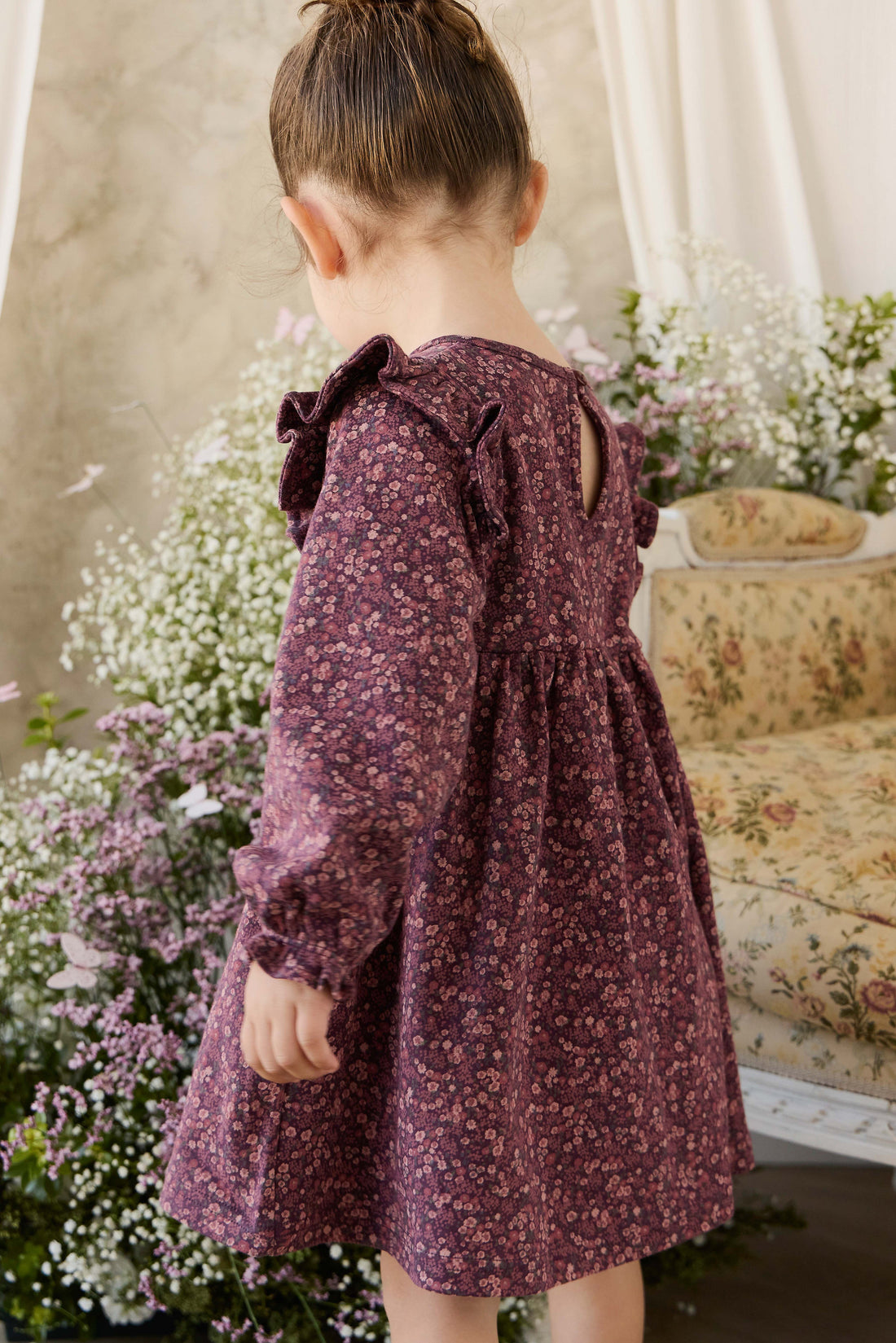 Organic Cotton Frankie Dress - Fig Floral Childrens Dress from Jamie Kay USA