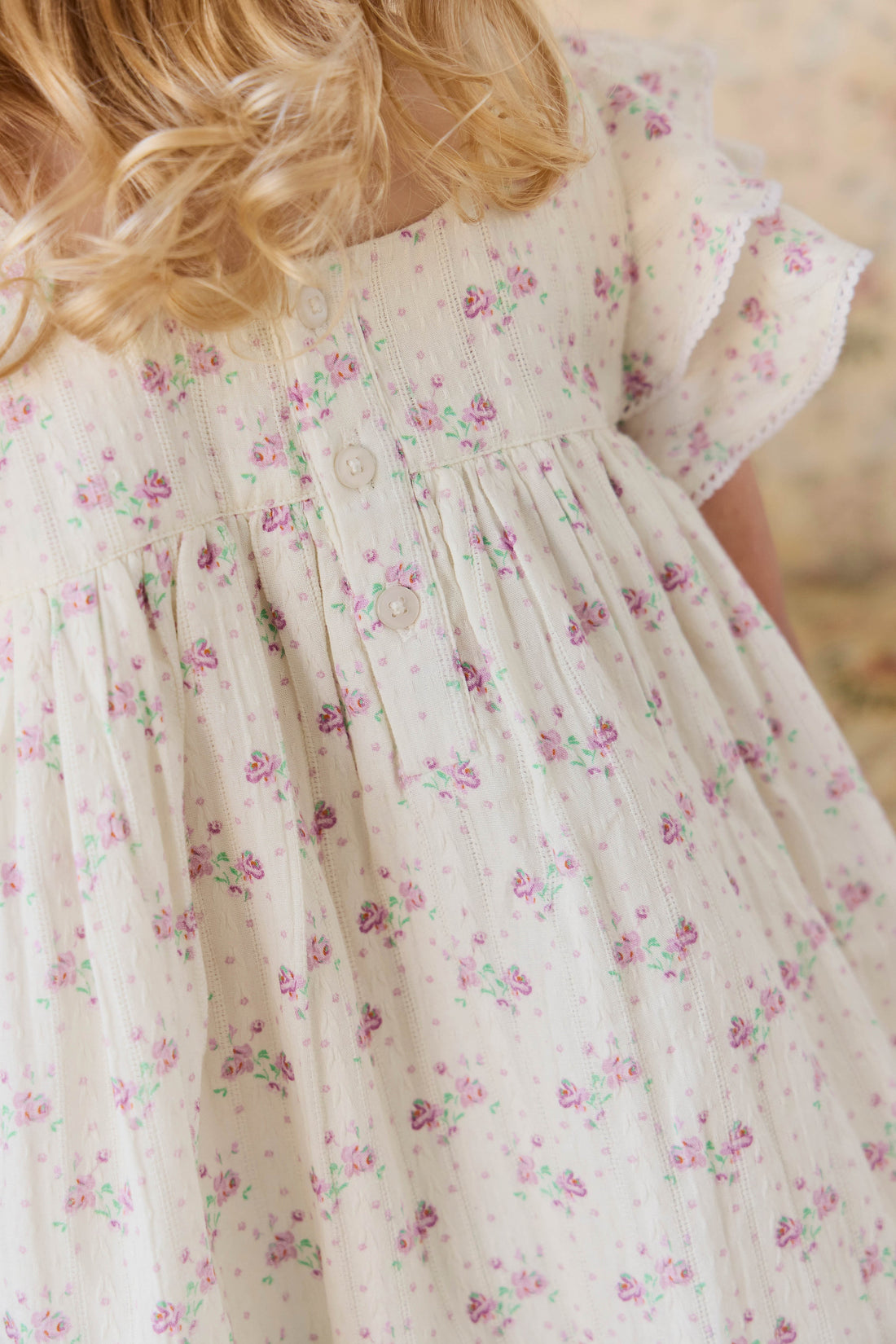 Organic Cotton Caroline Dress - Molly Lilac Childrens Dress from Jamie Kay USA