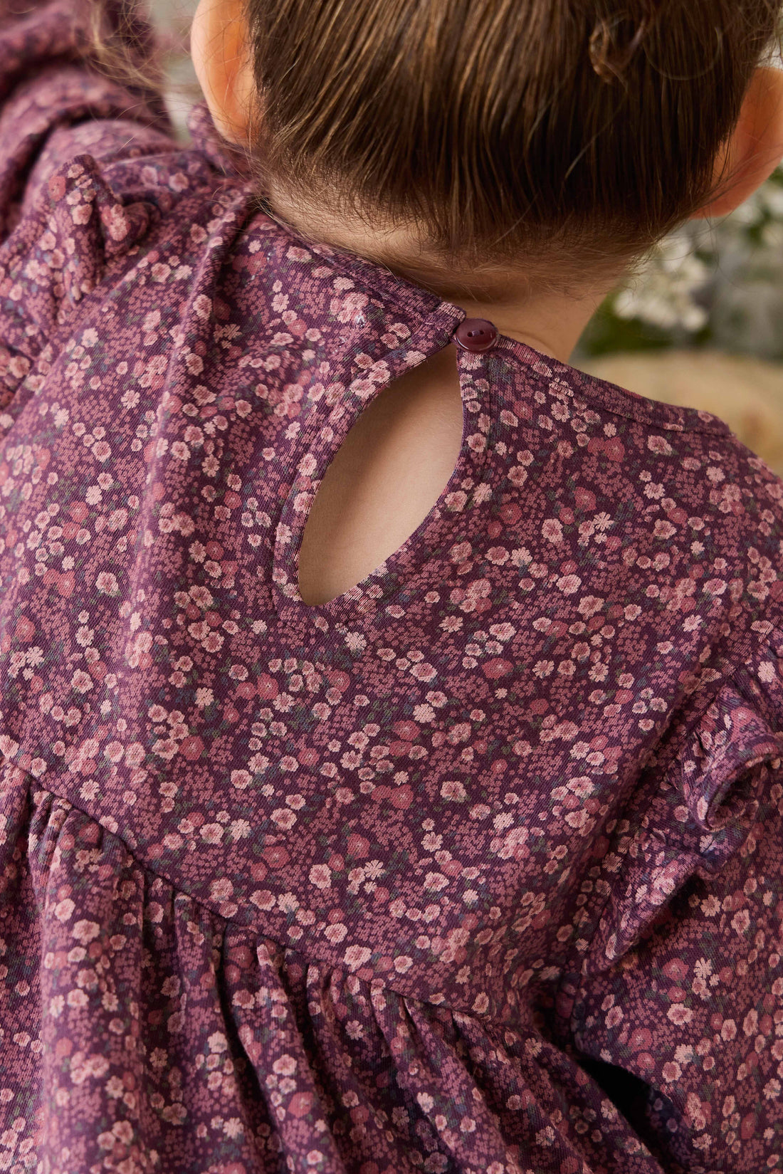 Organic Cotton Frankie Dress - Fig Floral Childrens Dress from Jamie Kay USA