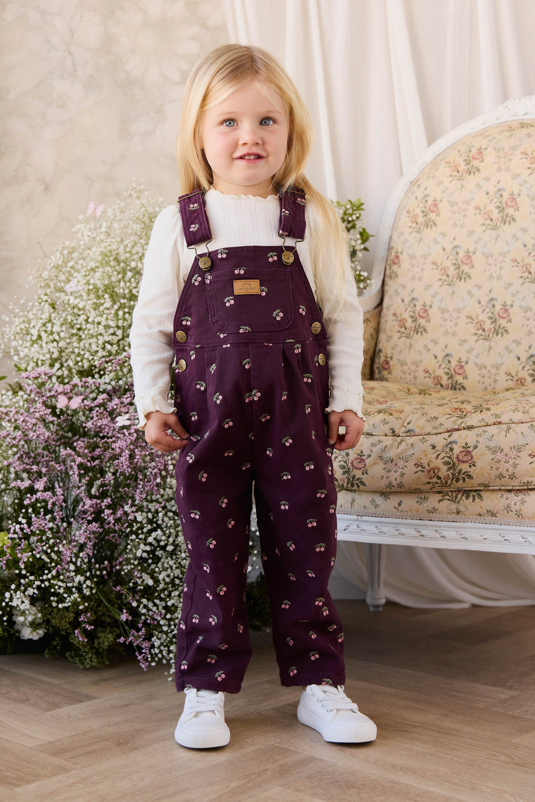 Blair Overall - Cherry Fig Childrens Overall from Jamie Kay USA