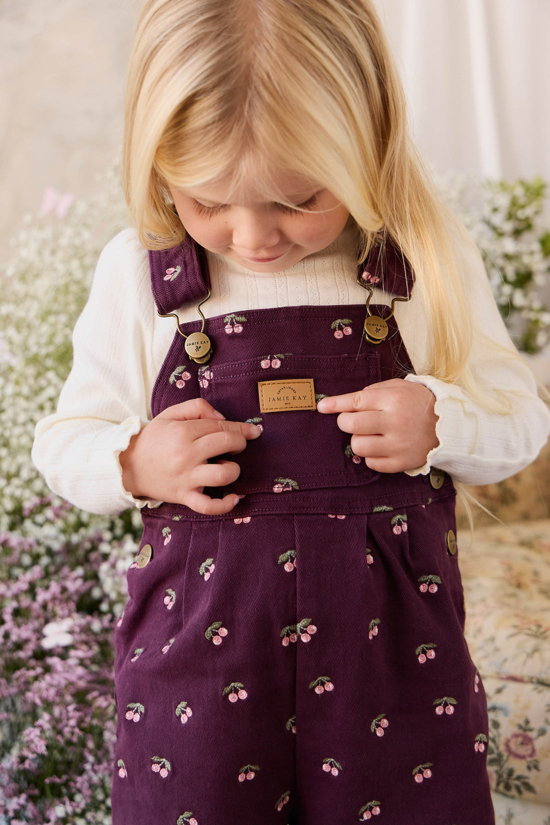 Blair Overall - Cherry Fig Childrens Overall from Jamie Kay USA