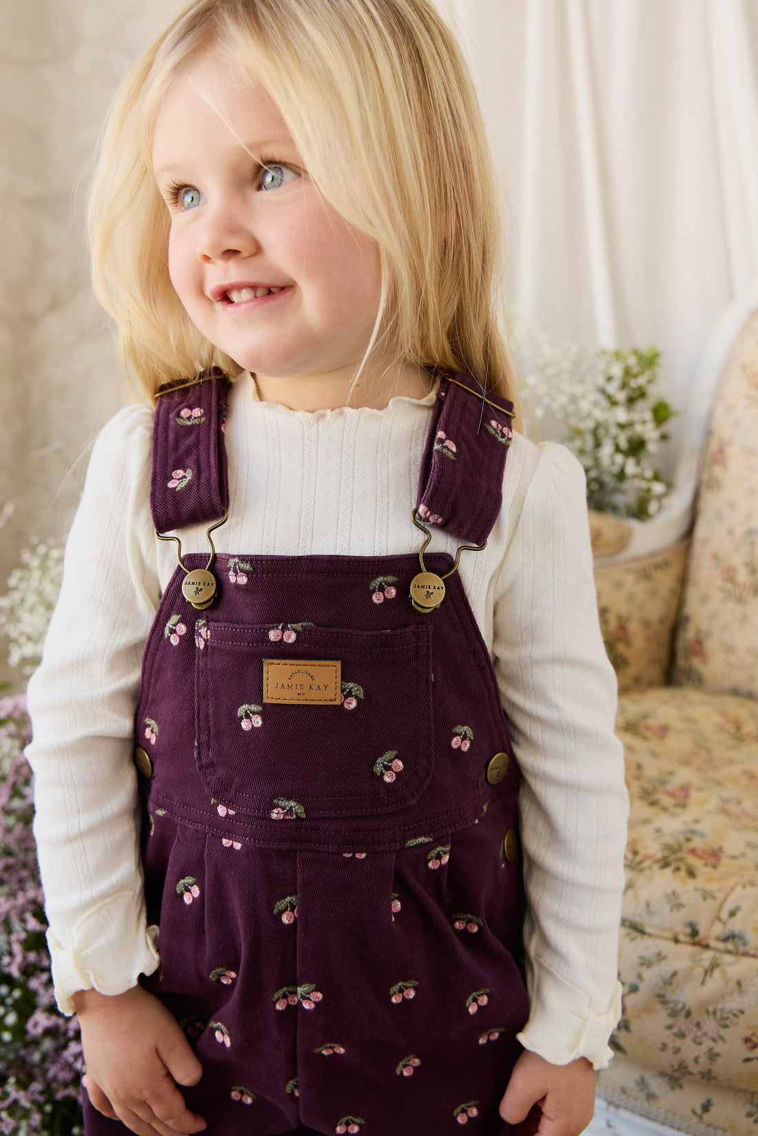 Blair Overall - Cherry Fig Childrens Overall from Jamie Kay USA