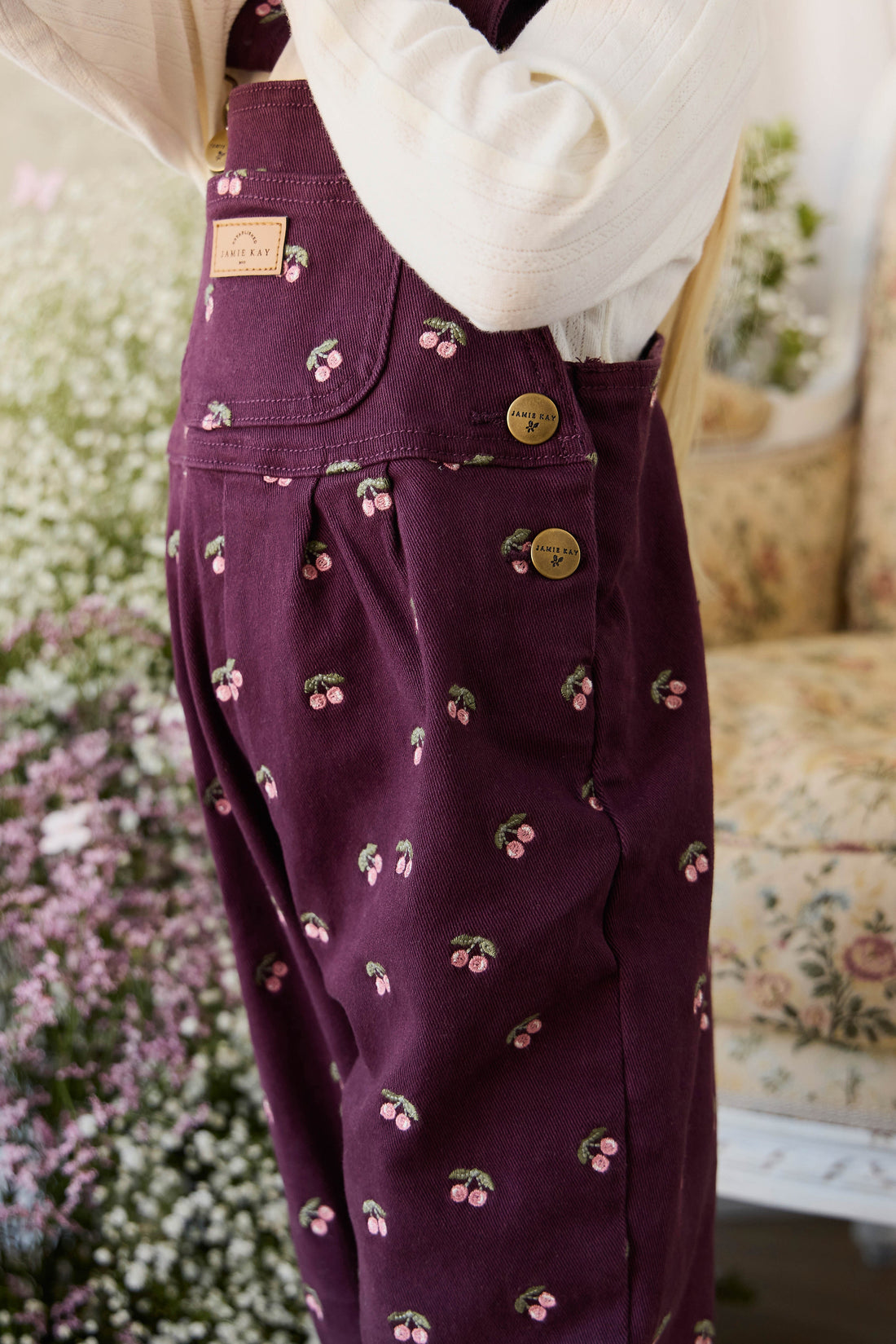 Blair Overall - Cherry Fig Childrens Overall from Jamie Kay USA